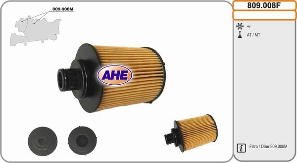 AHE 809.008F - Oil Cooler, engine oil autospares.lv