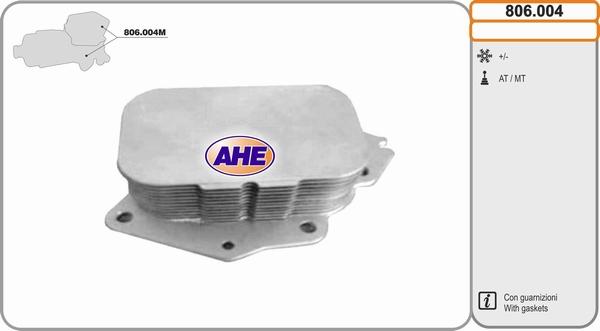 AHE 806.004 - Oil Cooler, engine oil autospares.lv