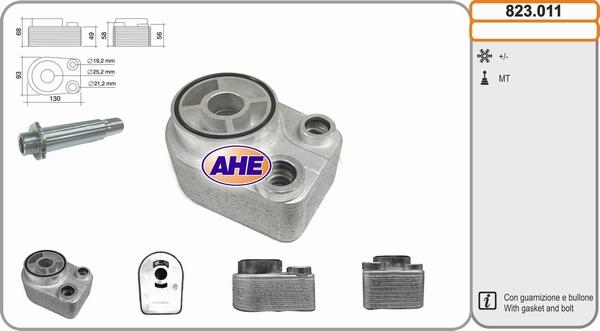 AHE 823.011 - Oil Cooler, engine oil autospares.lv