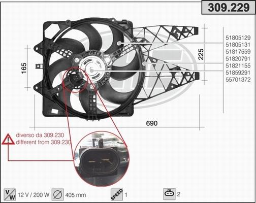 AHE 309.229 - Fan, radiator autospares.lv