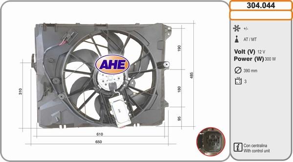 AHE 304.044 - Fan, radiator autospares.lv