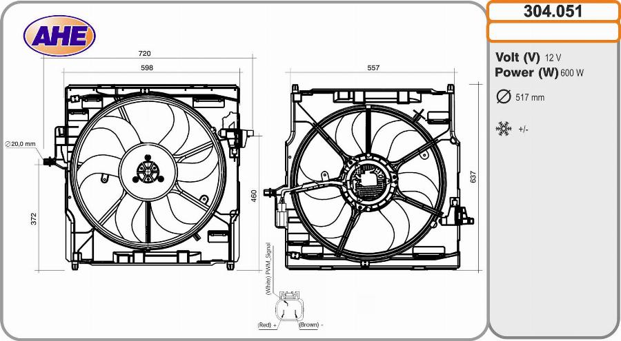 AHE 304.051 - Fan, radiator autospares.lv