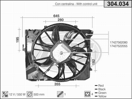 AHE 304.034 - Fan, radiator autospares.lv