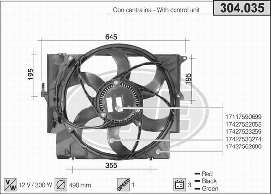 AHE 304.035 - Fan, radiator autospares.lv