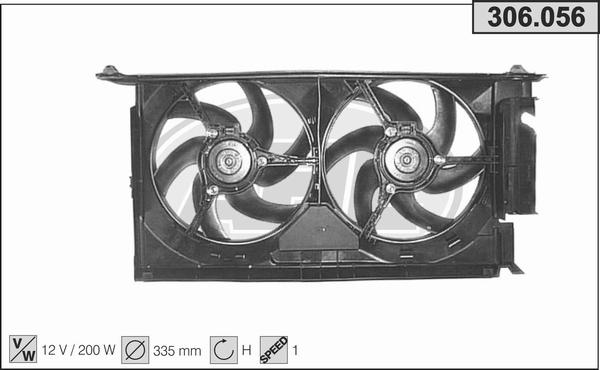 AHE 306.056 - Fan, radiator autospares.lv