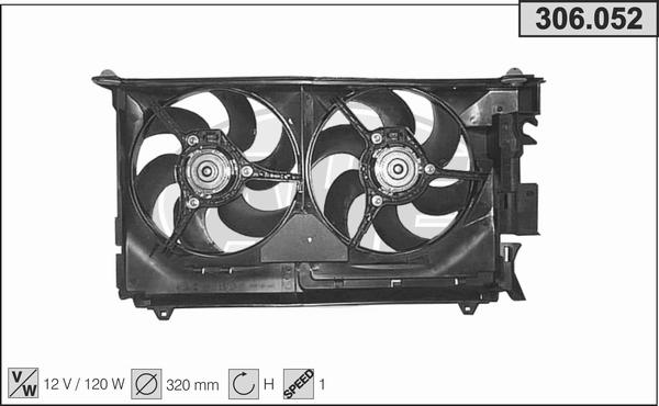 AHE 306.052 - Fan, radiator autospares.lv