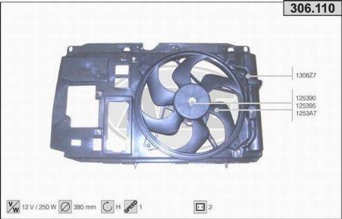 AHE 306.110 - Fan, radiator autospares.lv