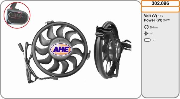 AHE 302.096 - Fan, radiator autospares.lv
