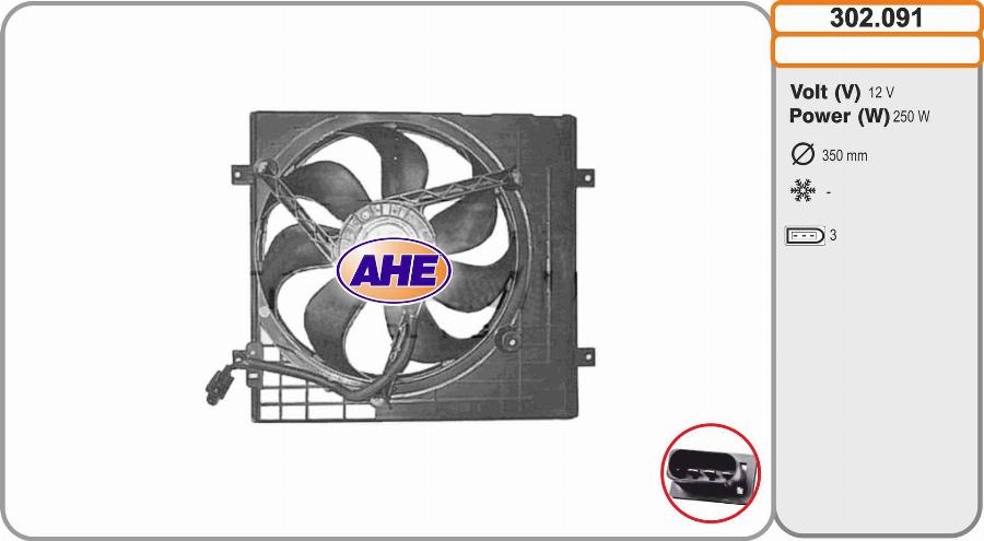 AHE 302.091 - Fan, radiator autospares.lv
