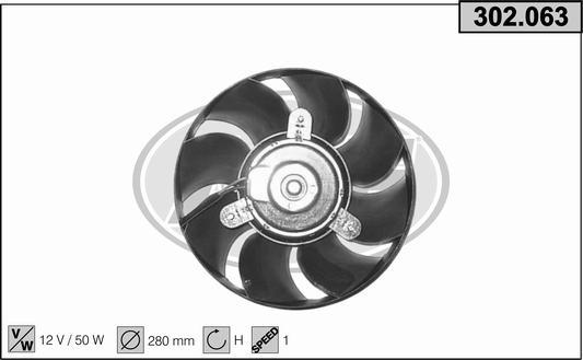 AHE 302.063 - Fan, radiator autospares.lv