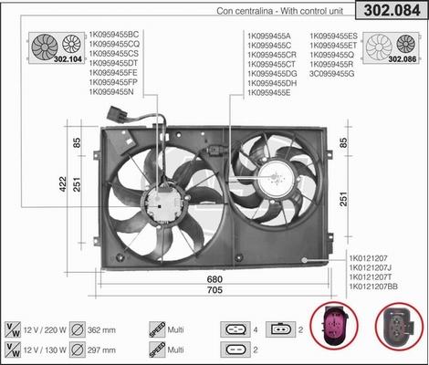 AHE 302.084 - Fan, radiator autospares.lv