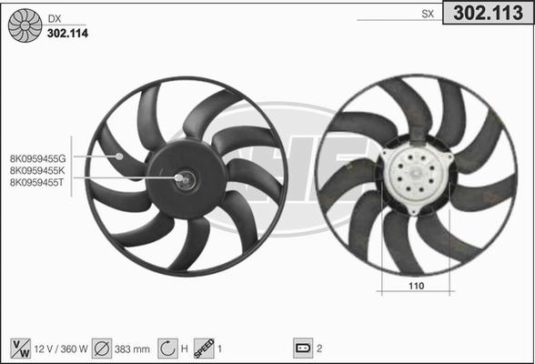 AHE 302.113 - Fan, radiator autospares.lv
