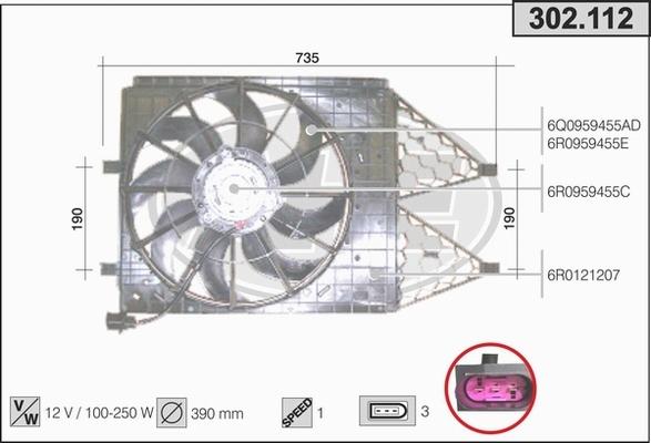 AHE 302.112 - Fan, radiator autospares.lv