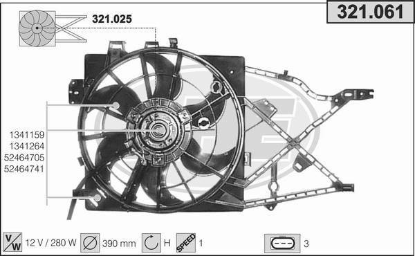 AHE 321.061 - Fan, radiator autospares.lv