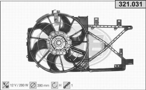 AHE 321.031 - Fan, radiator autospares.lv