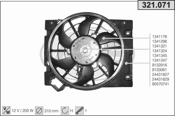 AHE 321.071 - Fan, radiator autospares.lv