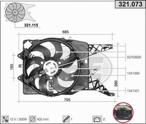 AHE 321.073 - Fan, radiator autospares.lv