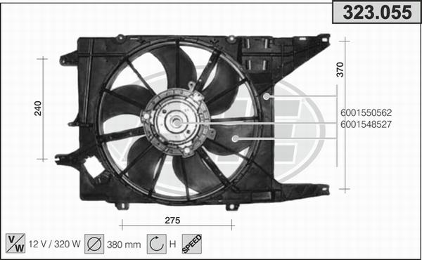 AHE 323.055 - Fan, radiator autospares.lv