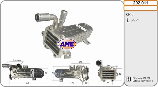 AHE 202.011 - Cooler, exhaust gas recirculation autospares.lv
