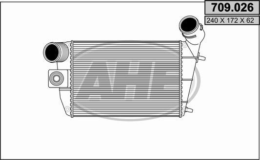 AHE 709.026 - Intercooler, charger autospares.lv