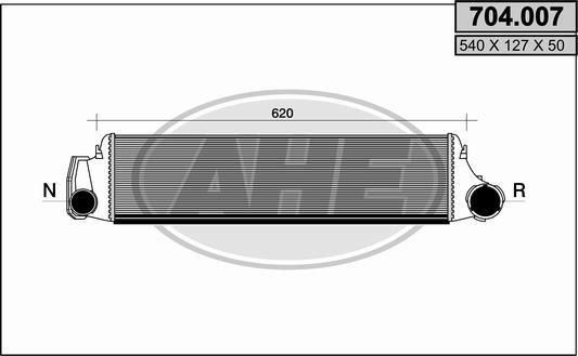 AHE 704.007 - Intercooler, charger autospares.lv