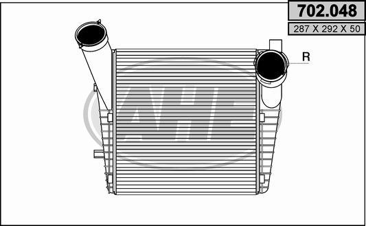 AHE 702.048 - Intercooler, charger autospares.lv