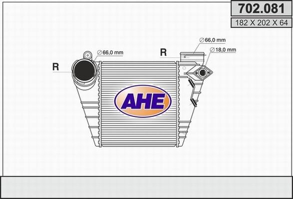 AHE 702.081 - Intercooler, charger autospares.lv