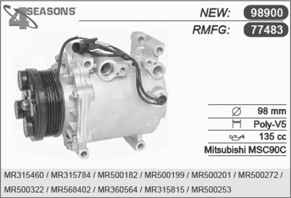 AHE 77483 - Compressor, air conditioning autospares.lv