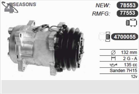 AHE 77553 - Compressor, air conditioning autospares.lv