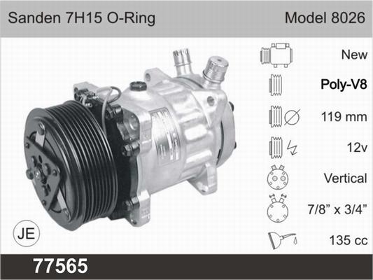 AHE 77565 - Compressor, air conditioning autospares.lv