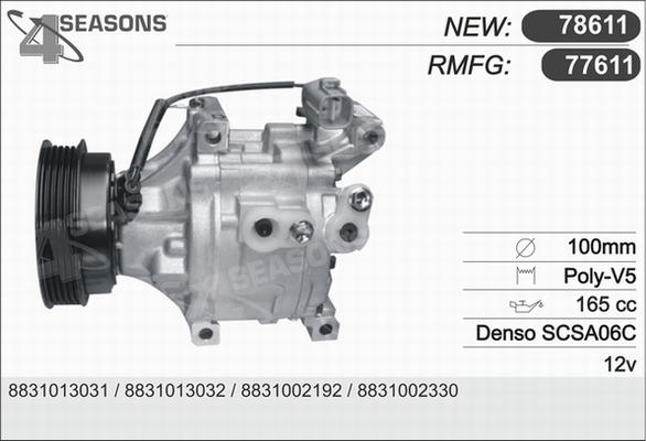 AHE 77611 - Compressor, air conditioning autospares.lv