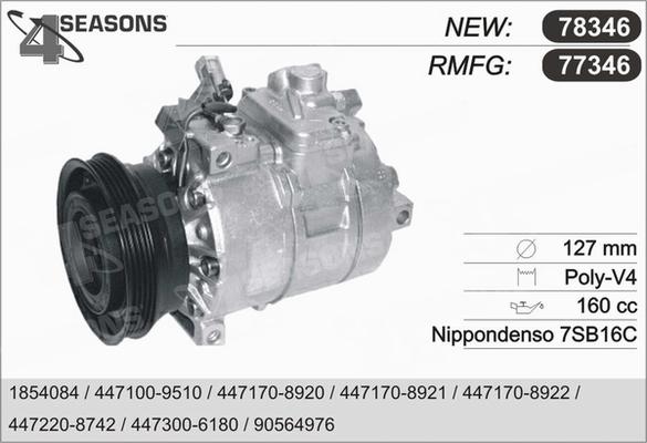 AHE 77346 - Compressor, air conditioning autospares.lv