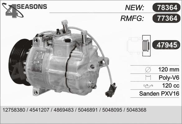 AHE 77364 - Compressor, air conditioning autospares.lv