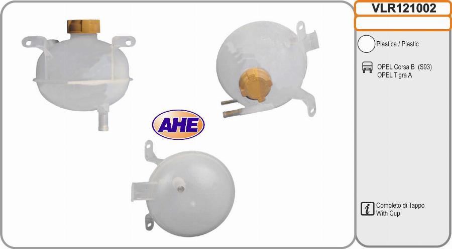 AHE VLR121002 - Expansion Tank, coolant autospares.lv