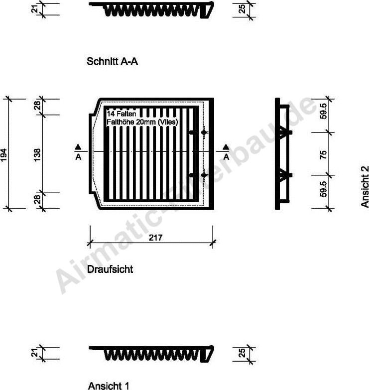 Airmatic IF0828 - Filter, interior air autospares.lv