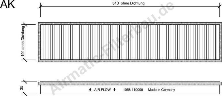 Airmatic IF1058 - Filter, interior air autospares.lv