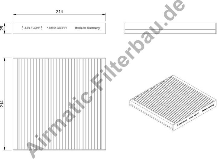 Airmatic IF1162B - Filter, interior air autospares.lv