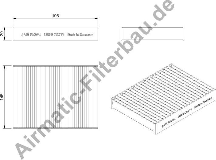 Airmatic IF1258B - Filter, interior air autospares.lv