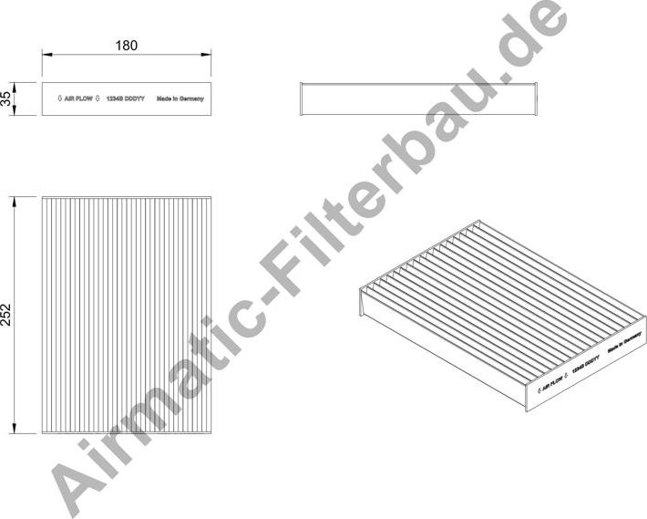 Airmatic IF1234B - Filter, interior air autospares.lv