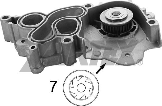 Airtex 2076 - Water Pump autospares.lv