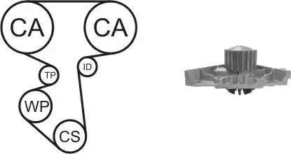 Airtex WPK-167501 - Water Pump & Timing Belt Set autospares.lv