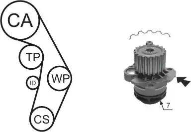 Airtex WPK-177404 - Water Pump & Timing Belt Set autospares.lv