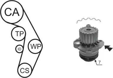 Airtex WPK-177401 - Water Pump & Timing Belt Set autospares.lv