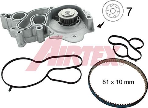 Airtex WPK-207601 - Water Pump & Timing Belt Set autospares.lv