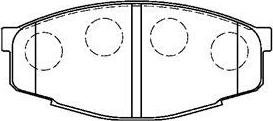 Aisin A1N016 - Brake Pad Set, disc brake autospares.lv