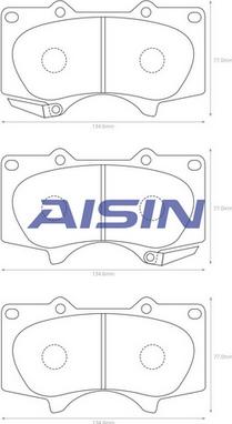 AISIN A1N011 - Brake Pad Set, disc brake autospares.lv