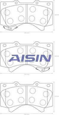 AISIN A1N156 - Brake Pad Set, disc brake autospares.lv