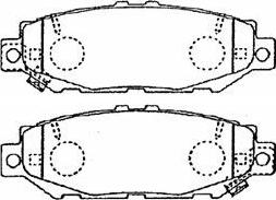 Aisin A2N084 - Brake Pad Set, disc brake autospares.lv