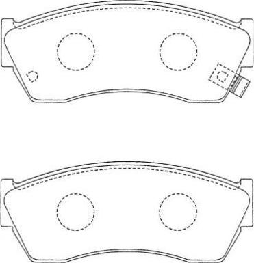 Aisin ASN-238 - Brake Pad Set, disc brake autospares.lv