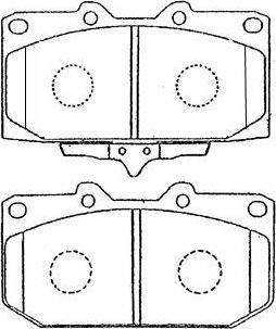 Aisin B1N002 - Brake Pad Set, disc brake autospares.lv